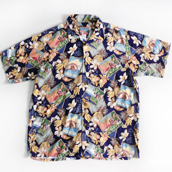 เสื้อฮาวาย JOE KEALOHA'S by reyn spooner ลาย หญิงสาว Hawaii / ผลไม้