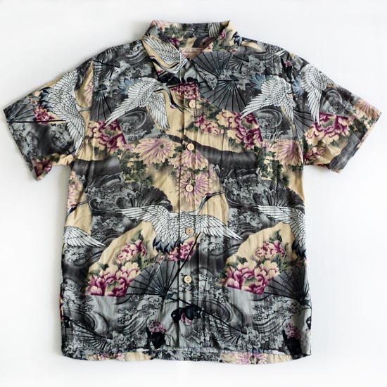 เสื้อฮาวายลายญี่ปุ่น An Original Hawaiian Shirt ลาย นกกระเรียน