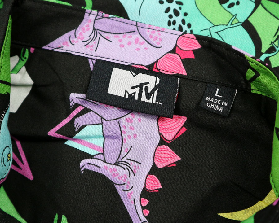 MTV Dinosaur Button Down Shirt