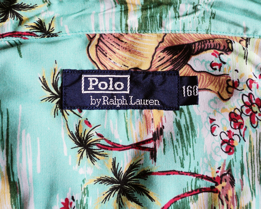 เสื้อฮาวาย Polo by Ralph Lauren ลาย ช้าง/ต้นมะพร้าว 