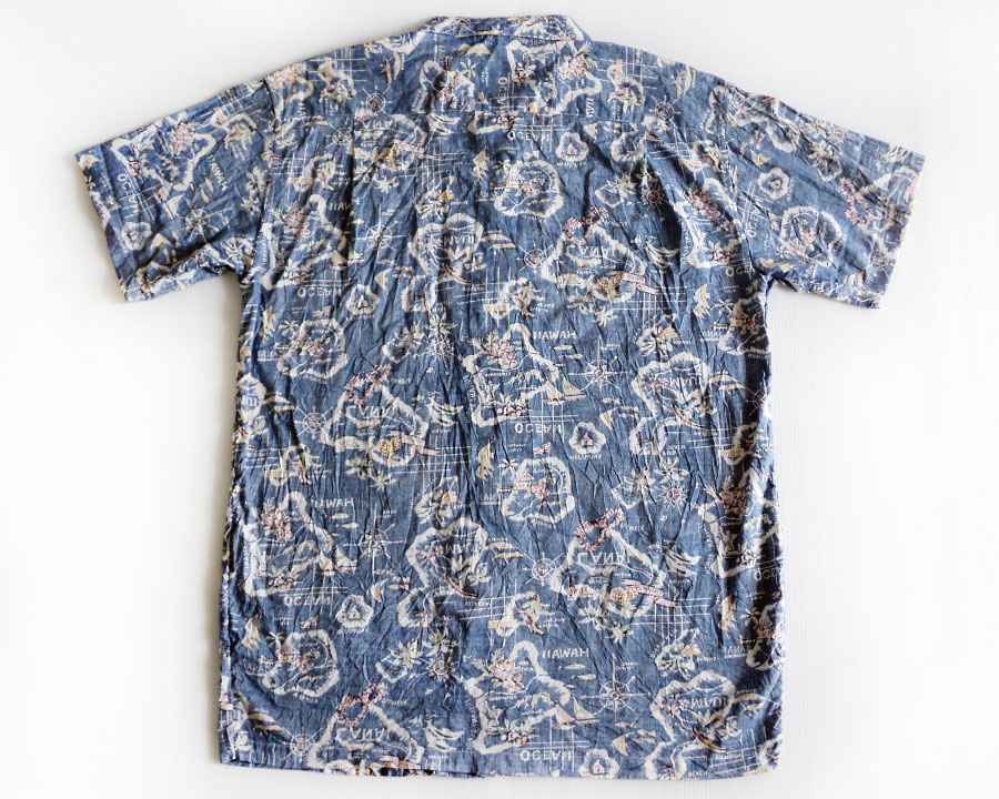 เสื้อฮาวาย Nepuca Vintage ลาย แผนที่เกาะฮาวาย