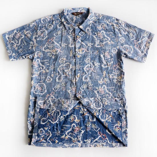 เสื้อฮาวาย Nepuca Vintage ลาย แผนที่เกาะฮาวาย
