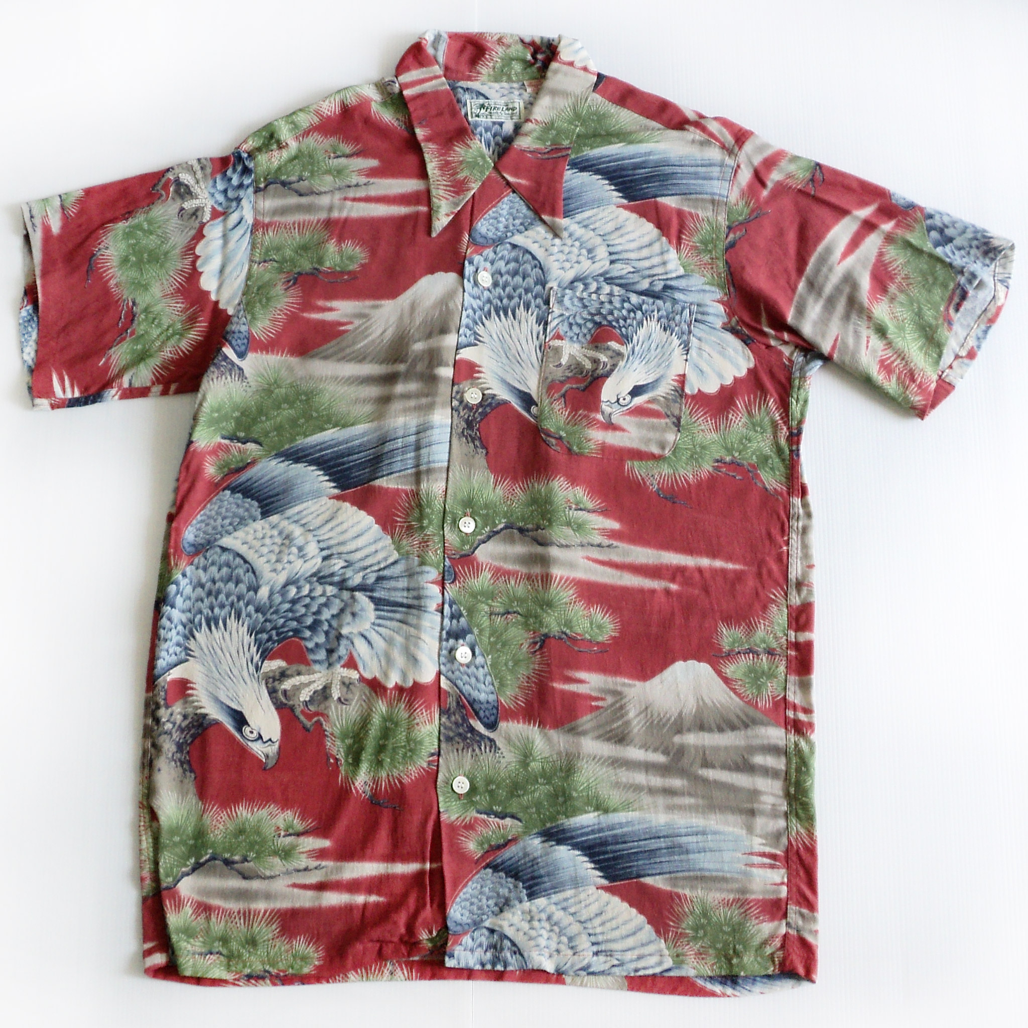 เสื้อฮาวายลายญี่ปุ่น FIRELAND made by Sun Surf - EAGLE & FUJI
