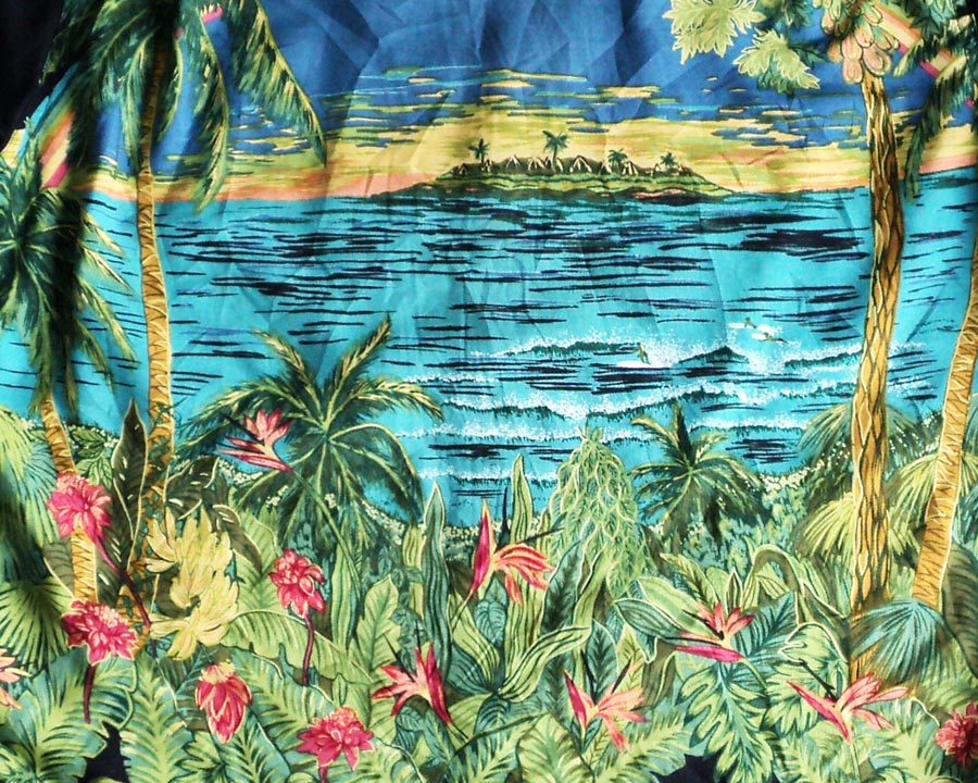 เสื้อฮาวาย KAMEHAMEHA ลาย  Rainbow Print Aloha