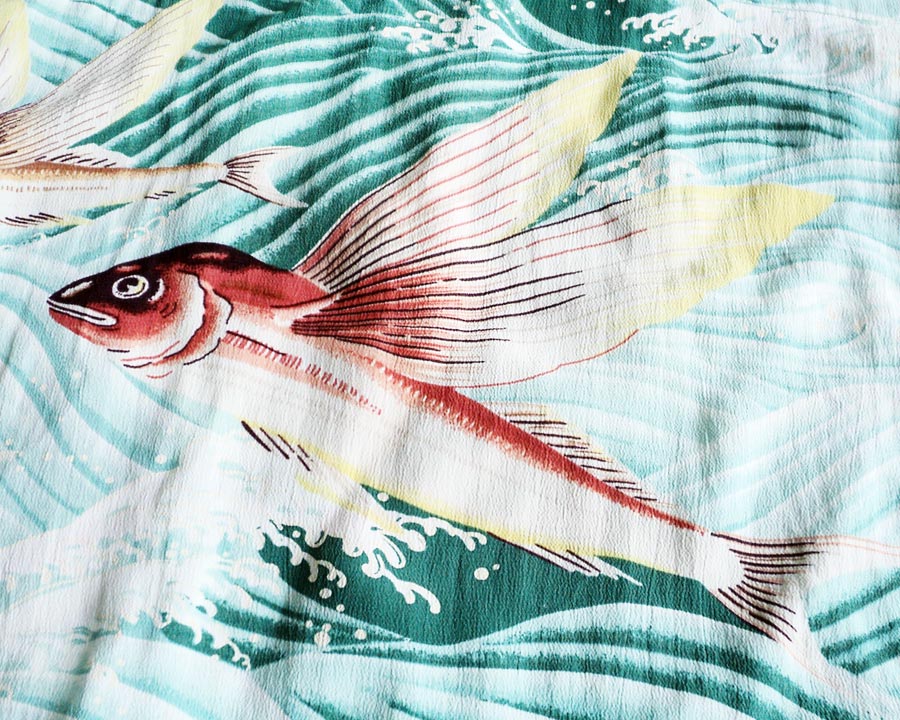 เสื้อฮาวายลายญี่ปุ่น Sun Surf - FLYING FISH