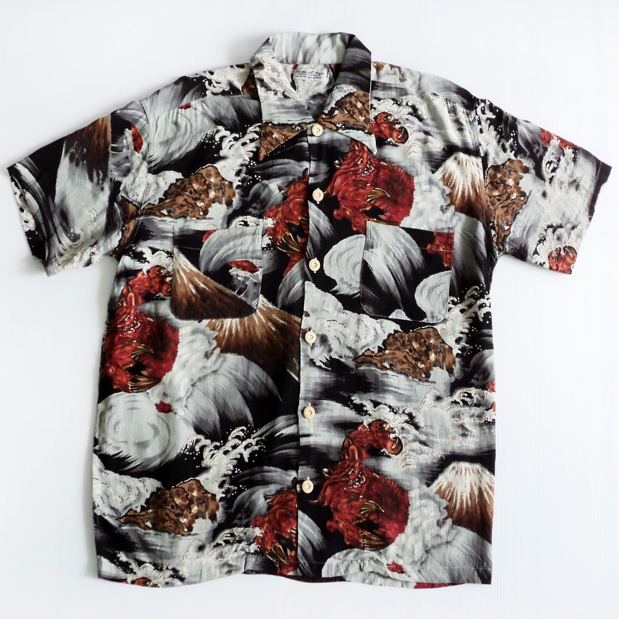 เสื้อฮาวายลายญี่ปุ่น Burdevy and Stream ลาย ปีศาจตาเดียว