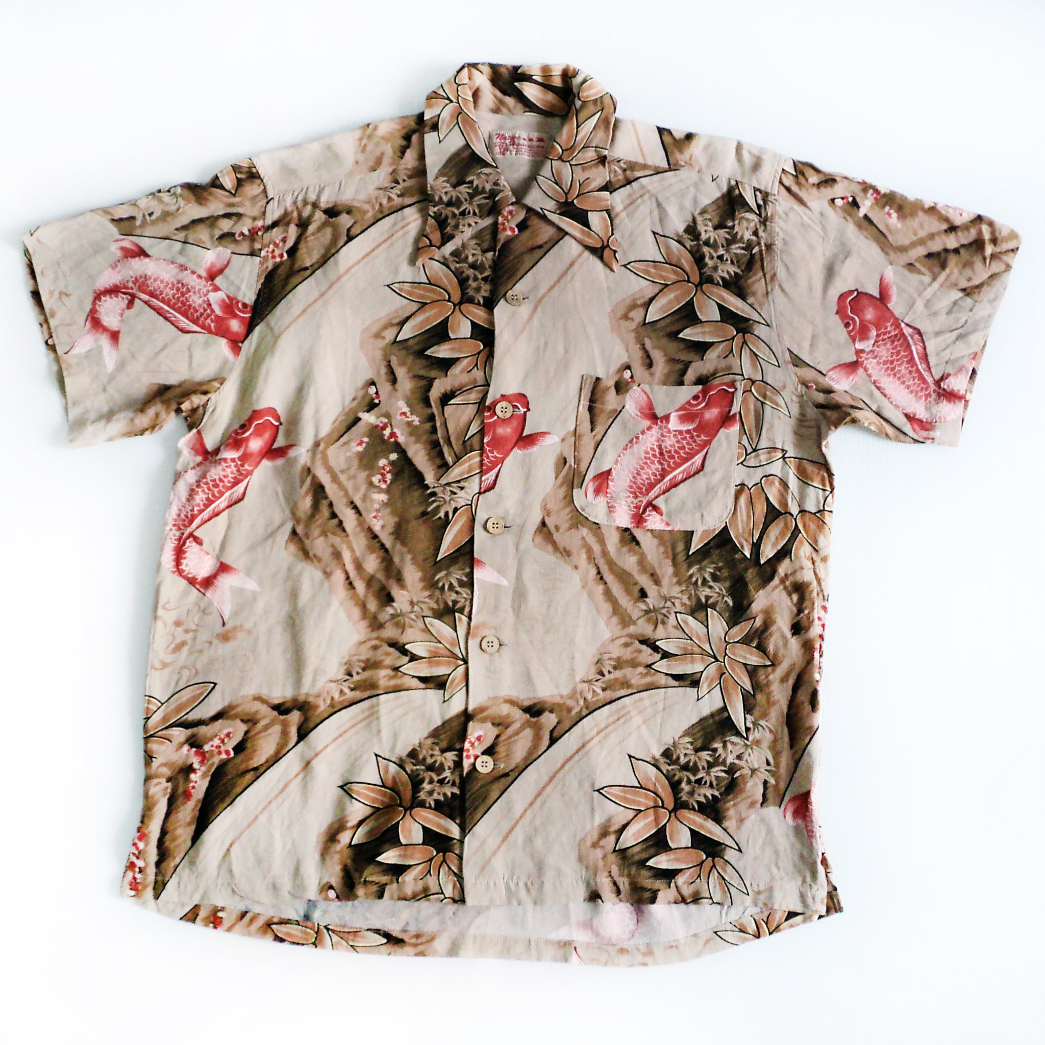 เสื้อฮาวายลายญี่ปุ่น Native Hawaiian ลาย ปลาคราฟ