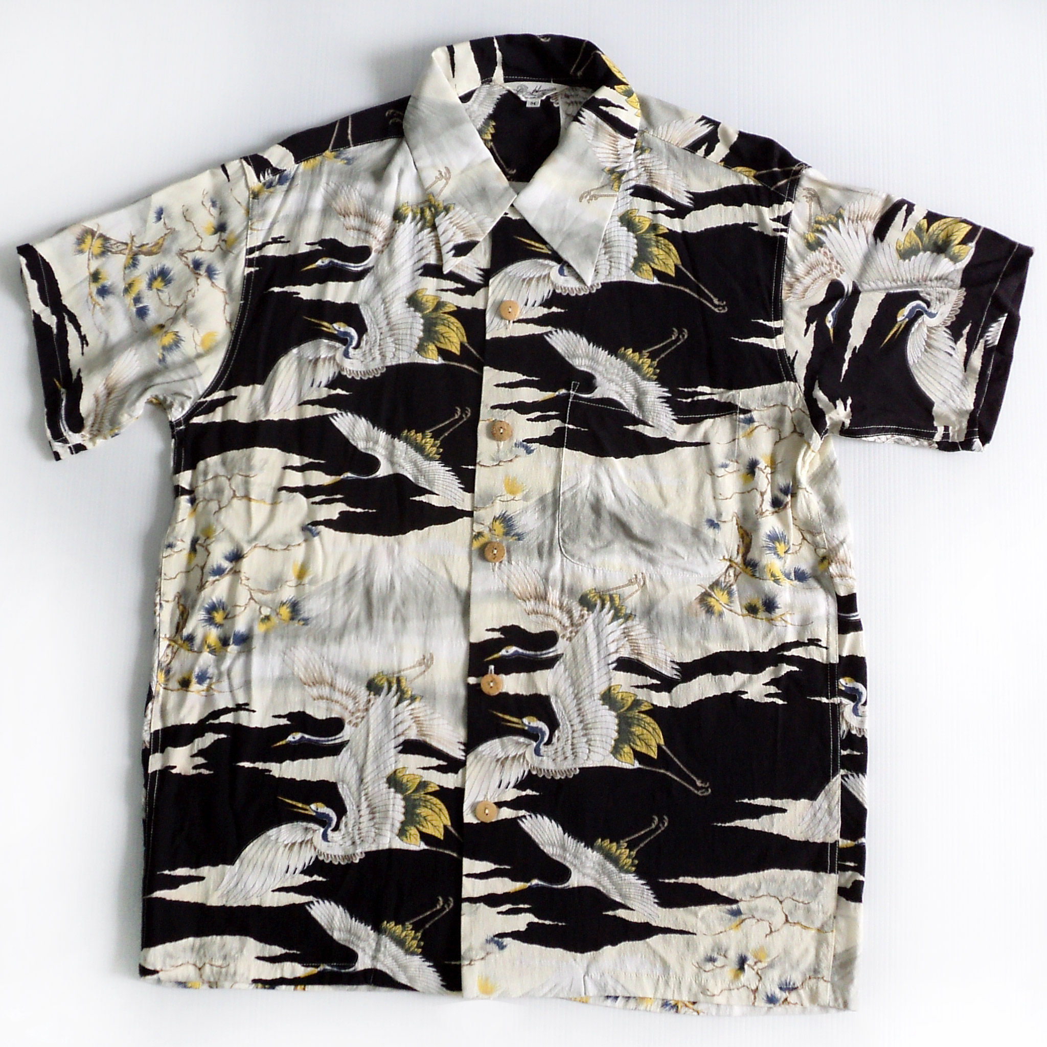 เสื้อฮาวายลายญี่ปุ่น Hawaiian by BIG JOHN ลาย นกกระเรียน