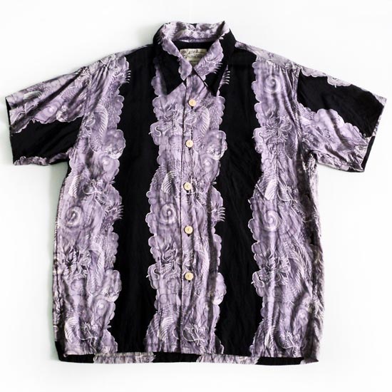 เสื้อฮาวายลายญี่ปุ่น A.I.M Hawaiian ลาย มังกรควัน