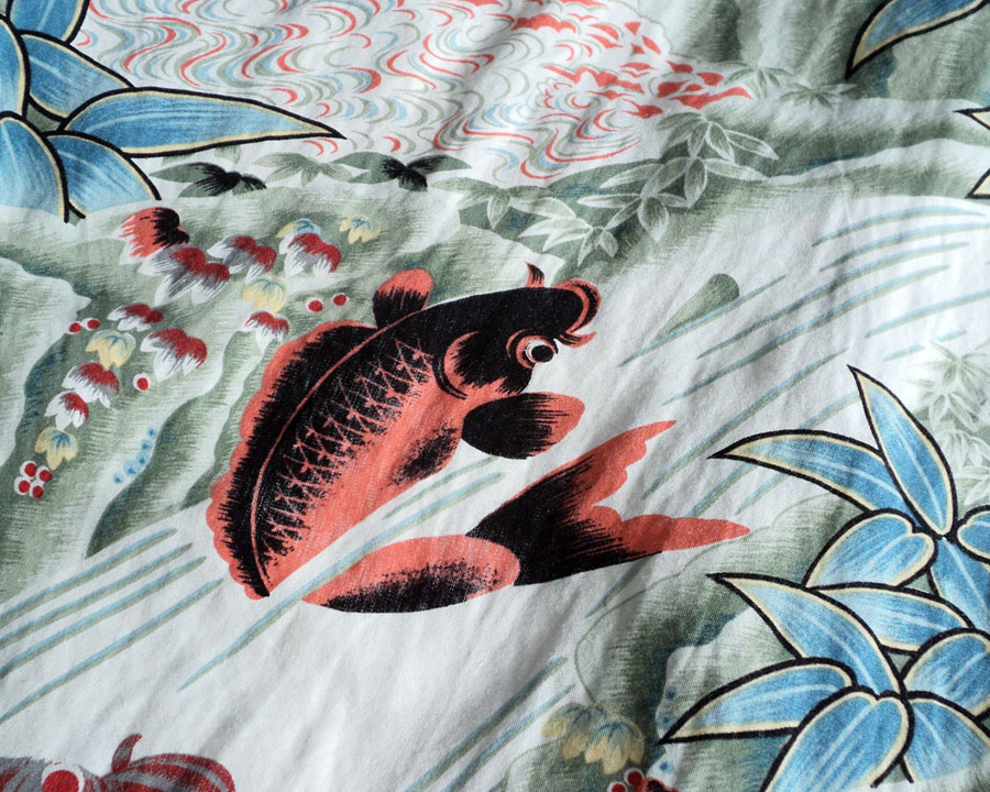เสื้อฮาวายลายญี่ปุ่น PARADISE FOUND  ลาย  ปลาคาร์พ 