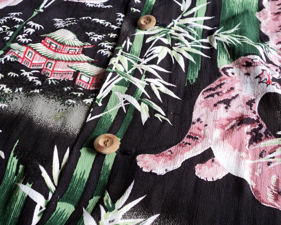 เสื้อฮาวายแขนยาวลายญี่ปุ่น Sun Surf - TIGER & BAMBOO