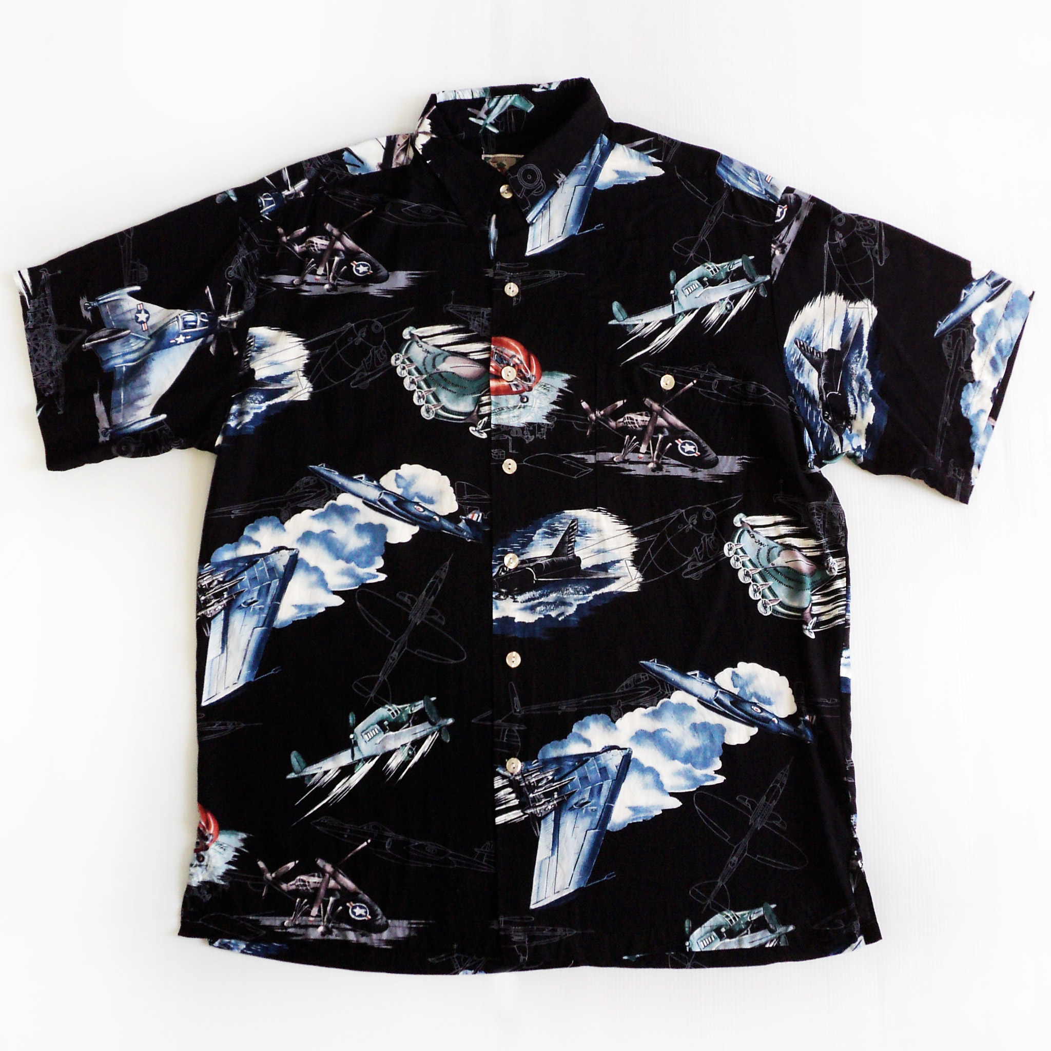 เสื้อฮาวาย TORI RICHARD ลาย เครื่องบินรบ