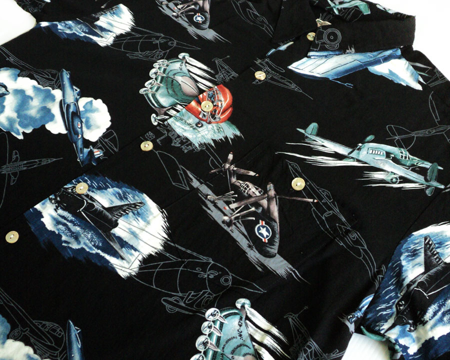 เสื้อฮาวาย TORI RICHARD ลาย เครื่องบินรบ