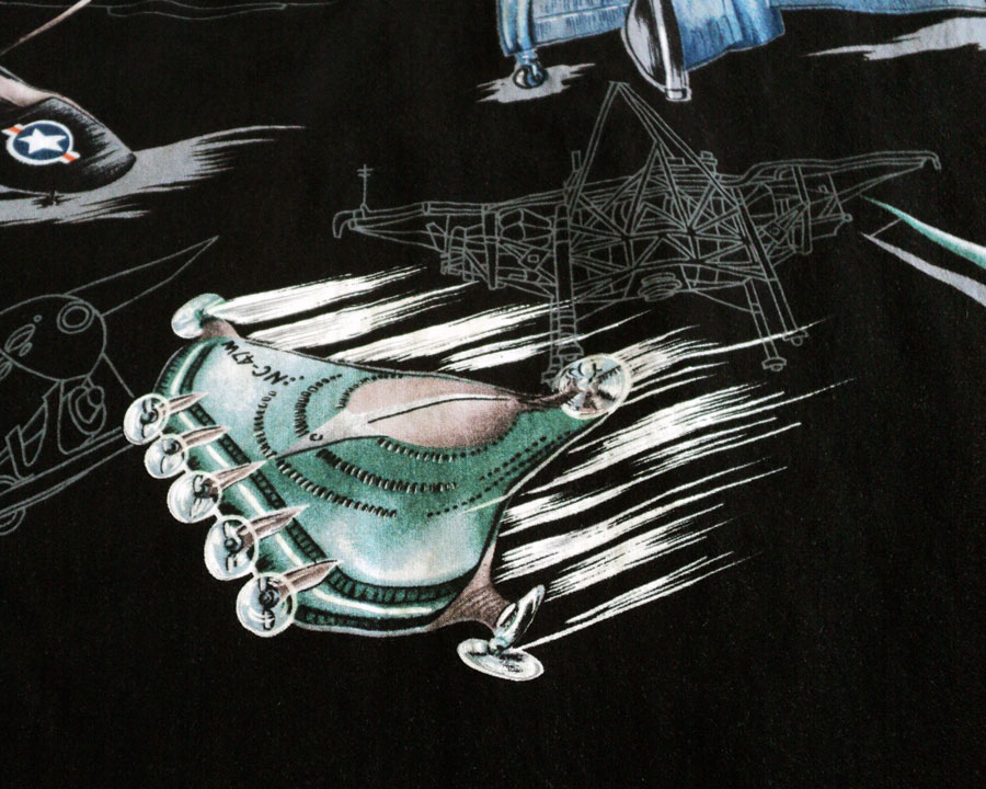 เสื้อฮาวาย TORI RICHARD ลาย เครื่องบินรบ