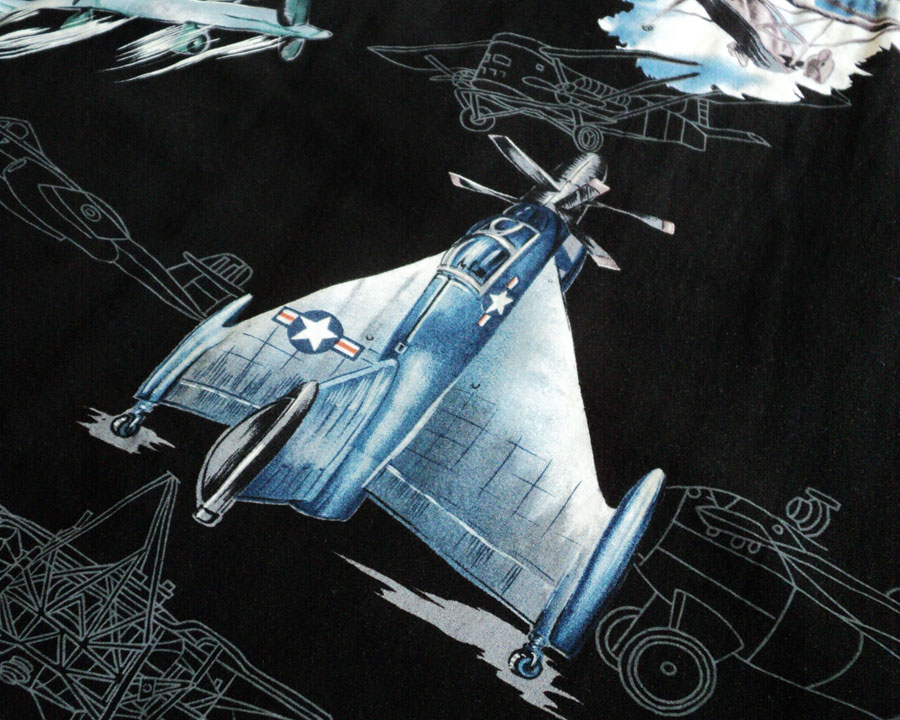 เสื้อฮาวาย TORI RICHARD ลาย เครื่องบินรบ