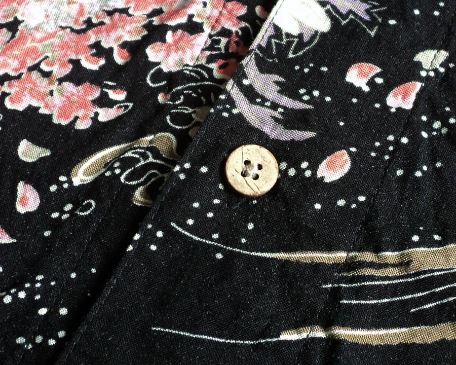 เสื้อฮาวายลายญี่ปุ่น Styled by Originals ลาย นกกระเรียนกับดอกซากุระ