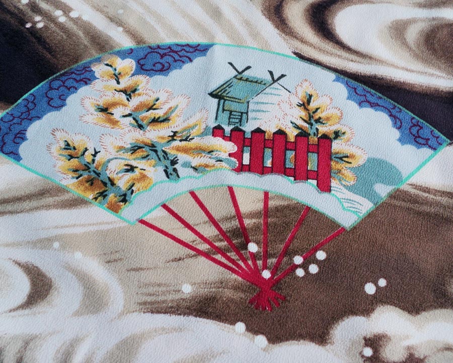 เสื้อฮาวายลายญี่ปุ่น FIRELAND made by Sun Surf - FOLDING FAN