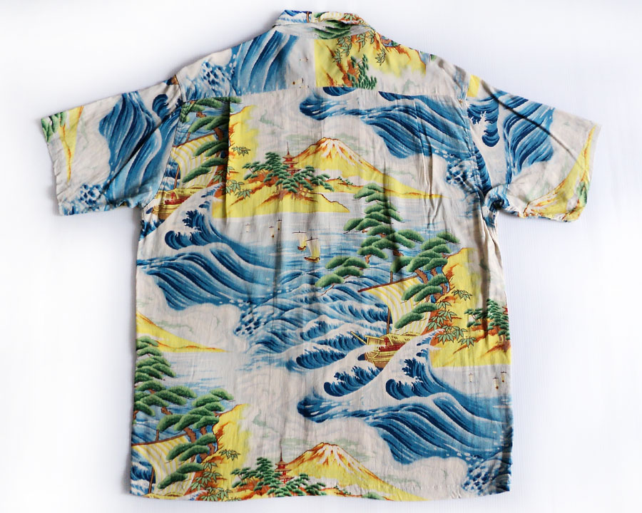 เสื้อฮาวายลายญี่ปุ่น Sun Surf - BIG WAVE