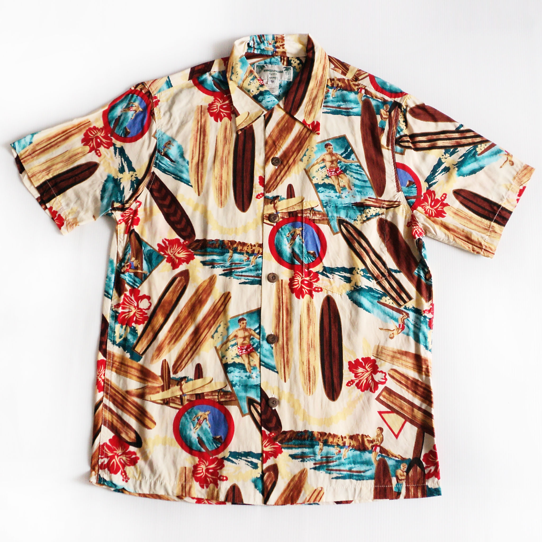 เสื้อฮาวาย KAMEHAMEHA - Surfing