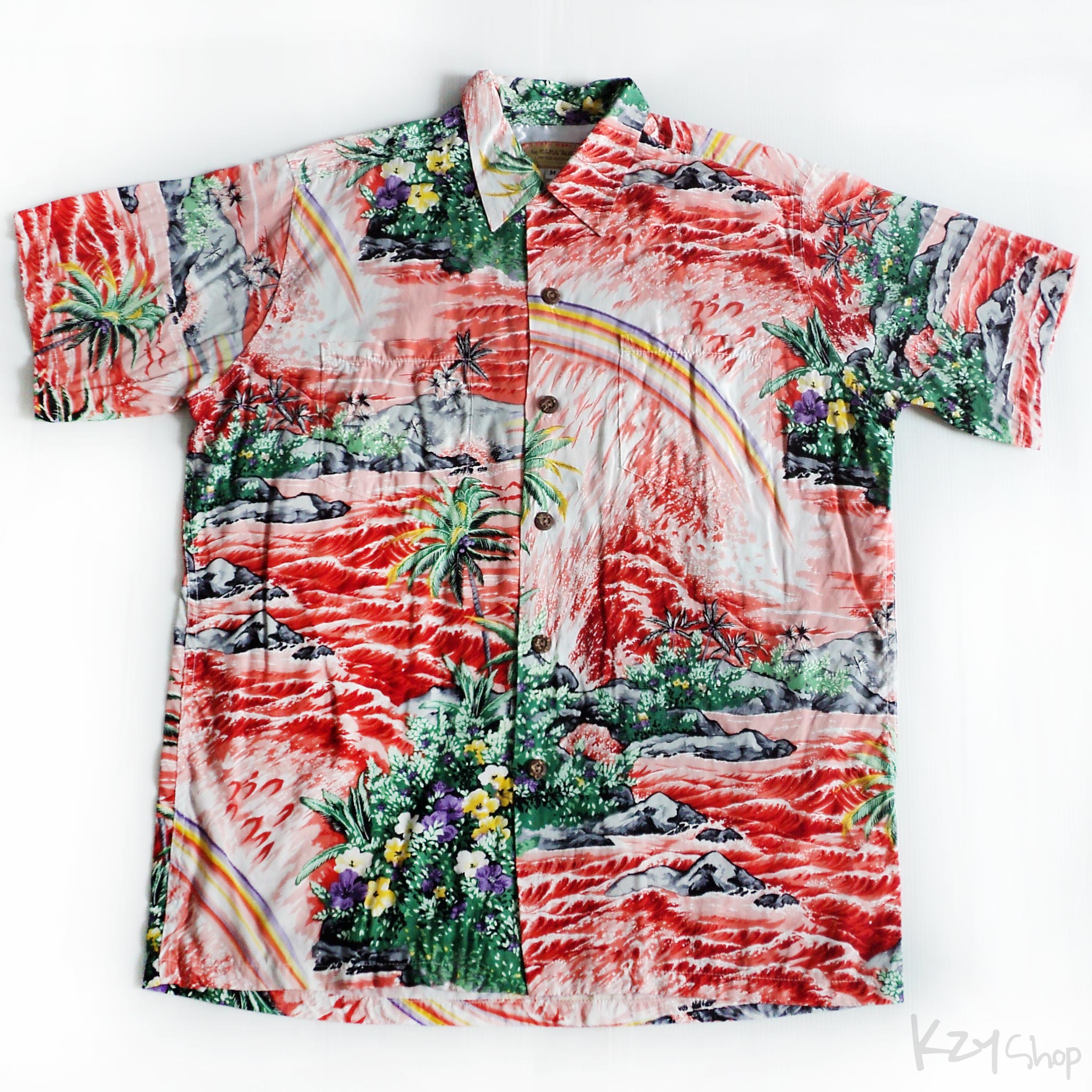 เสื้อฮาวาย HI KAMA'AINA ลาย วิวคลื่นทะเล