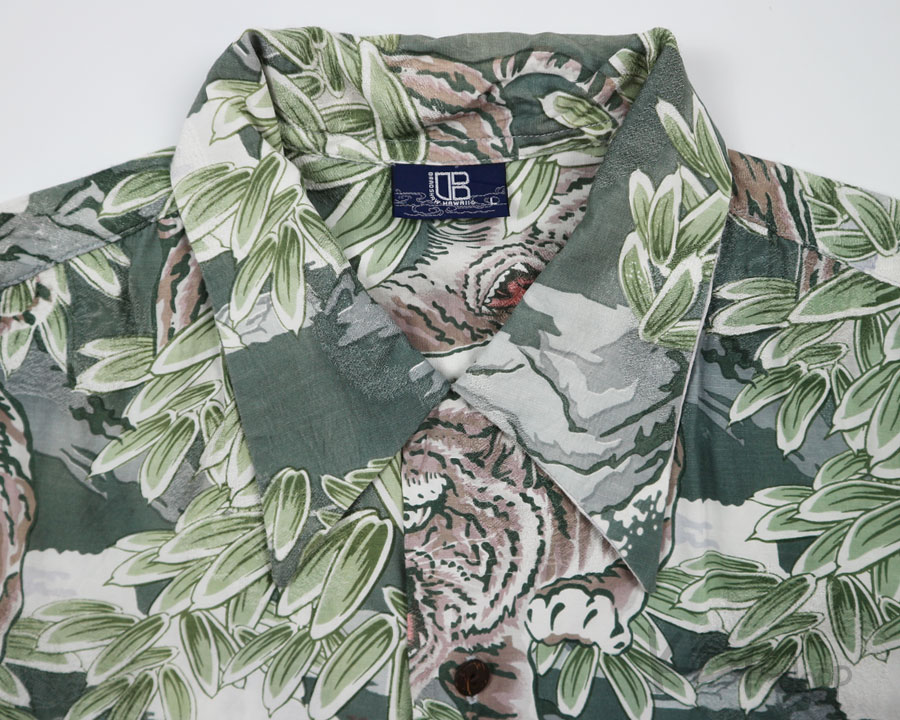 เสื้อฮาวายลายญี่ปุ่น BRADSHAW ลาย เสือในภูเขาน้ำตก