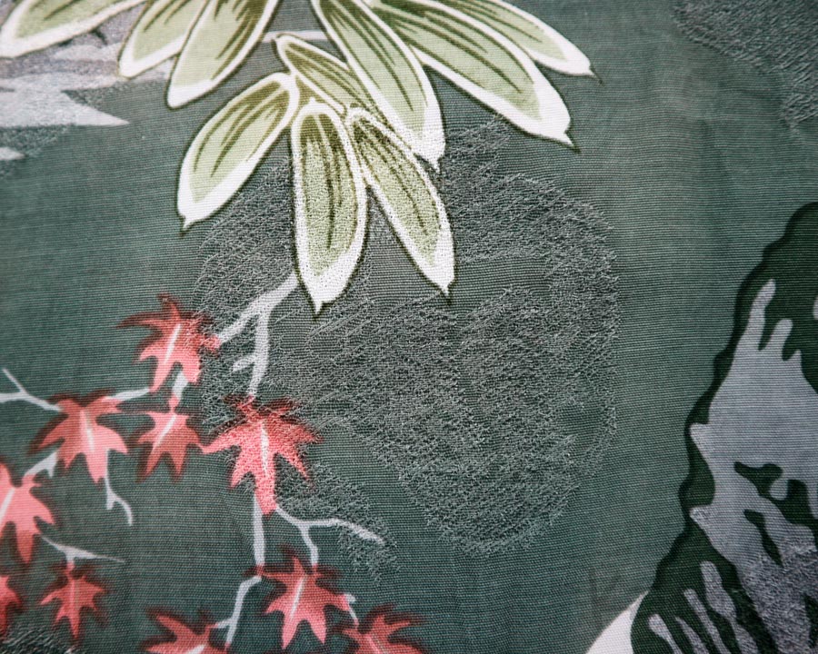 เสื้อฮาวายลายญี่ปุ่น BRADSHAW ลาย เสือในภูเขาน้ำตก