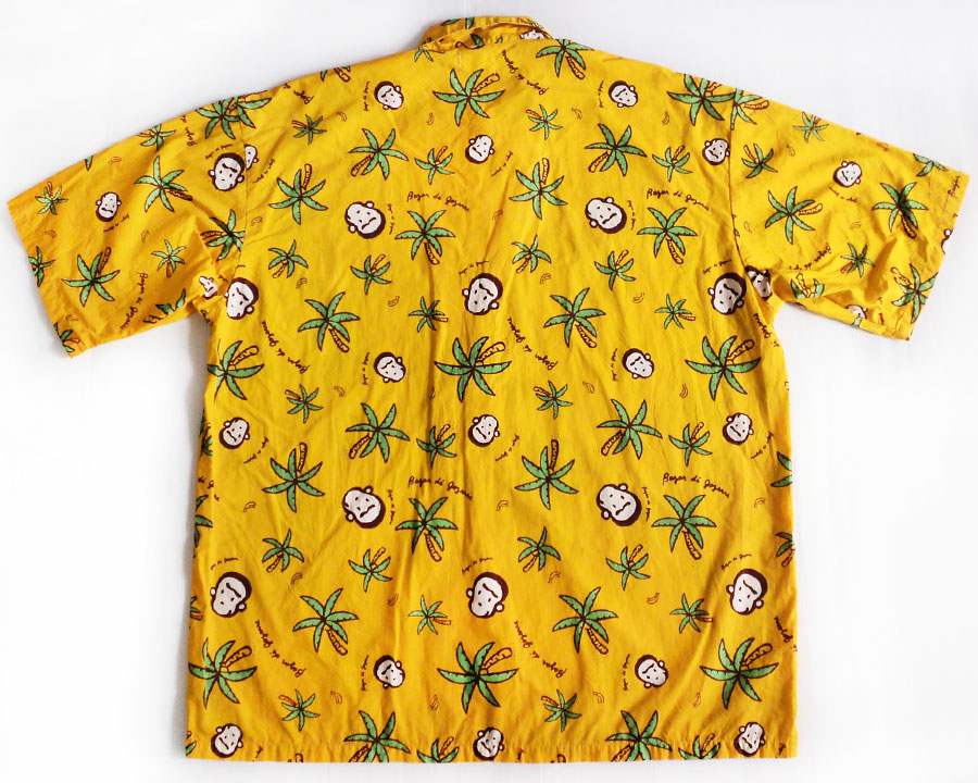 เสื้อฮาวาย NEC ลาย ลิง ต้นมะพร้าว