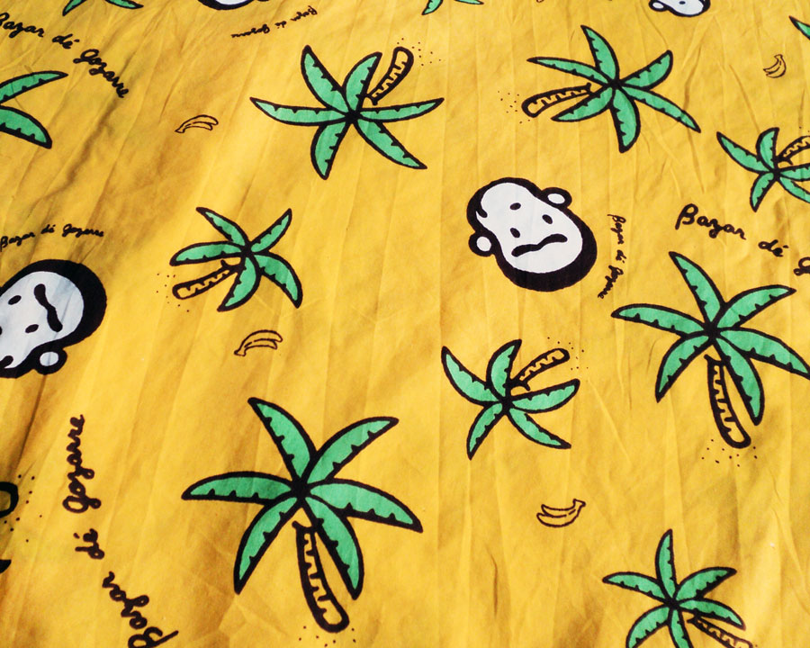 เสื้อฮาวาย NEC ลาย ลิง ต้นมะพร้าว