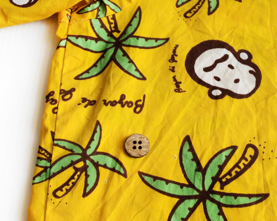 เสื้อฮาวาย NEC ลาย ลิง ต้นมะพร้าว