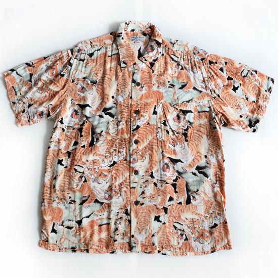 เสื้อฮาวายลายญี่ปุ่น THE BULC MOUNTAIN - ONE HUNDRED TIGER
