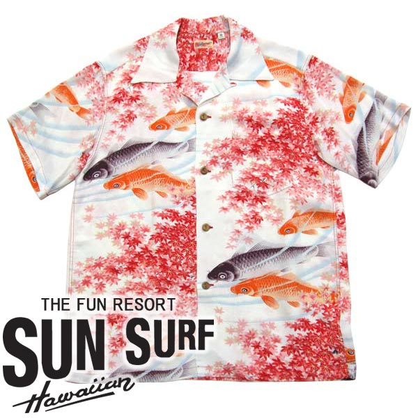 เสื้อฮาวายลายญี่ปุ่น SUN SURF - MAPLE UNDER CARPS