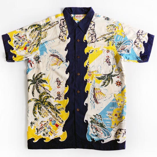 เสื้อฮาวายลายญี่ปุ่น Aloha Tropical ลาย OKINAWA