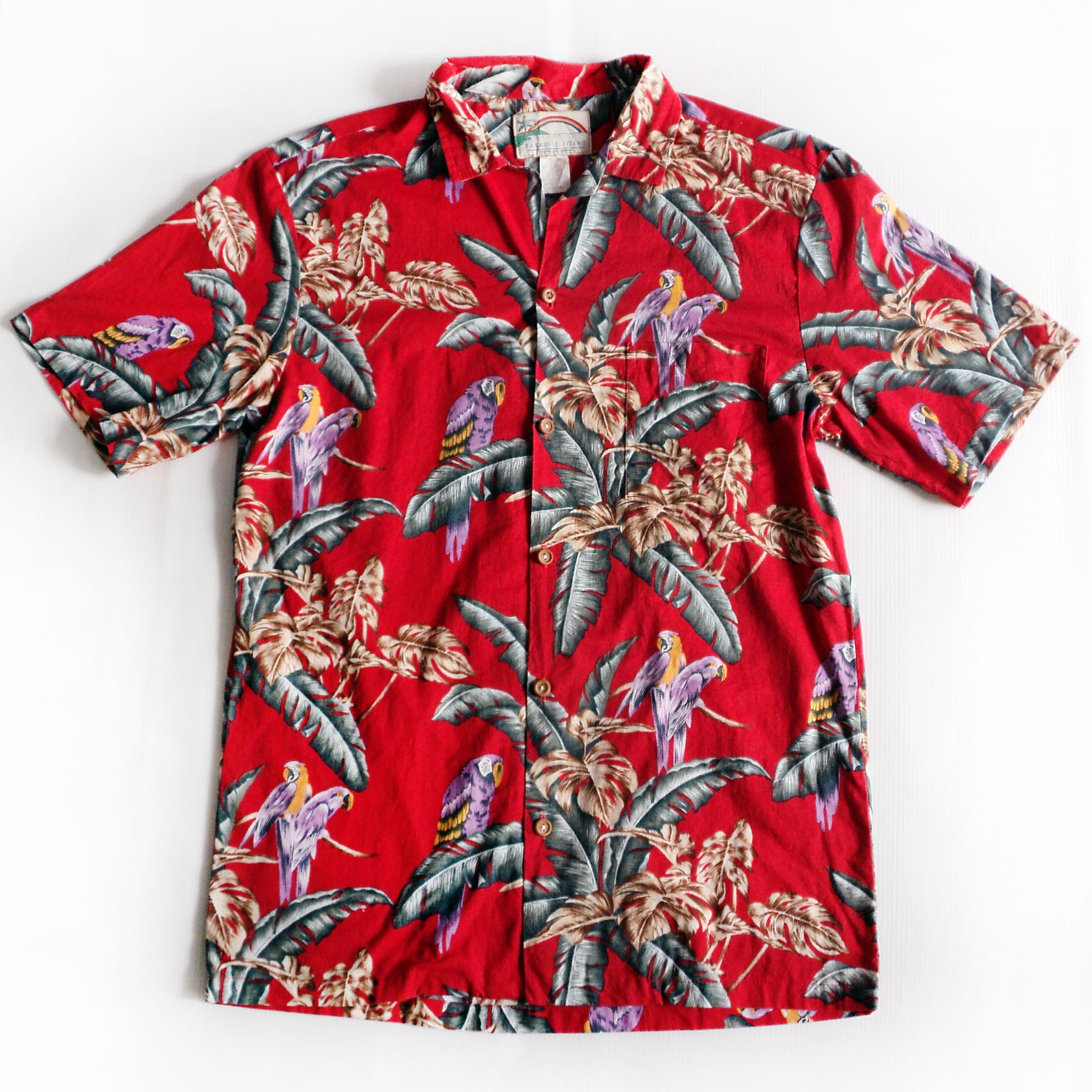 เสื้อฮาวาย PARADISE FOUND - Jungle Bird Red