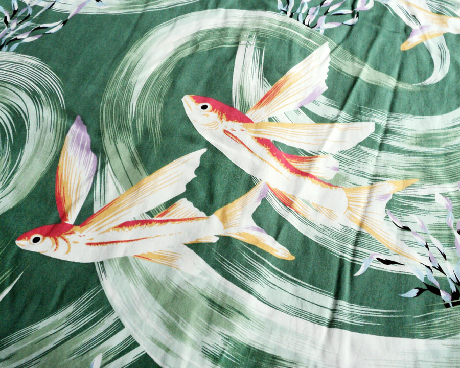 เสื้อฮาวายลายญี่ปุ่น AMERICAN LIVING ลาย ปลาบิน (Flying Fish)