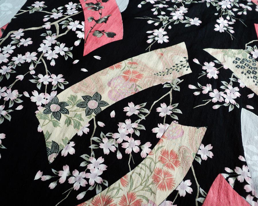 เสื้อฮาวายลายญี่ปุ่น Oniwa soto ลาย ริบบิ้น/ดอกไม้/ผีเสื้อ