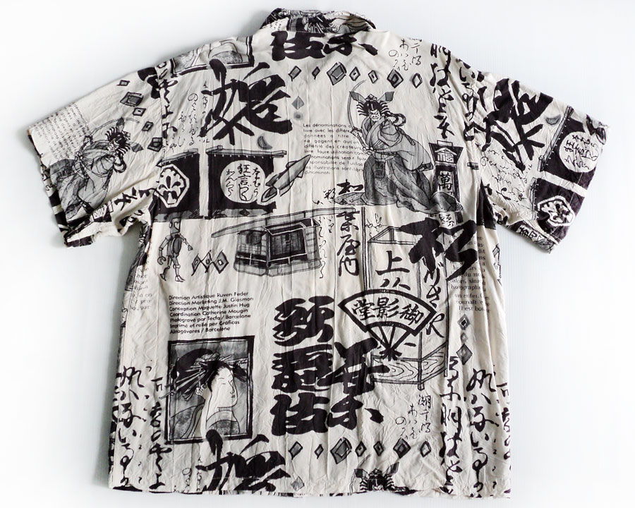 เสื้อฮาวายลายญี่ปุ่น Out Rigger ลาย ซามูไร เกอิชา