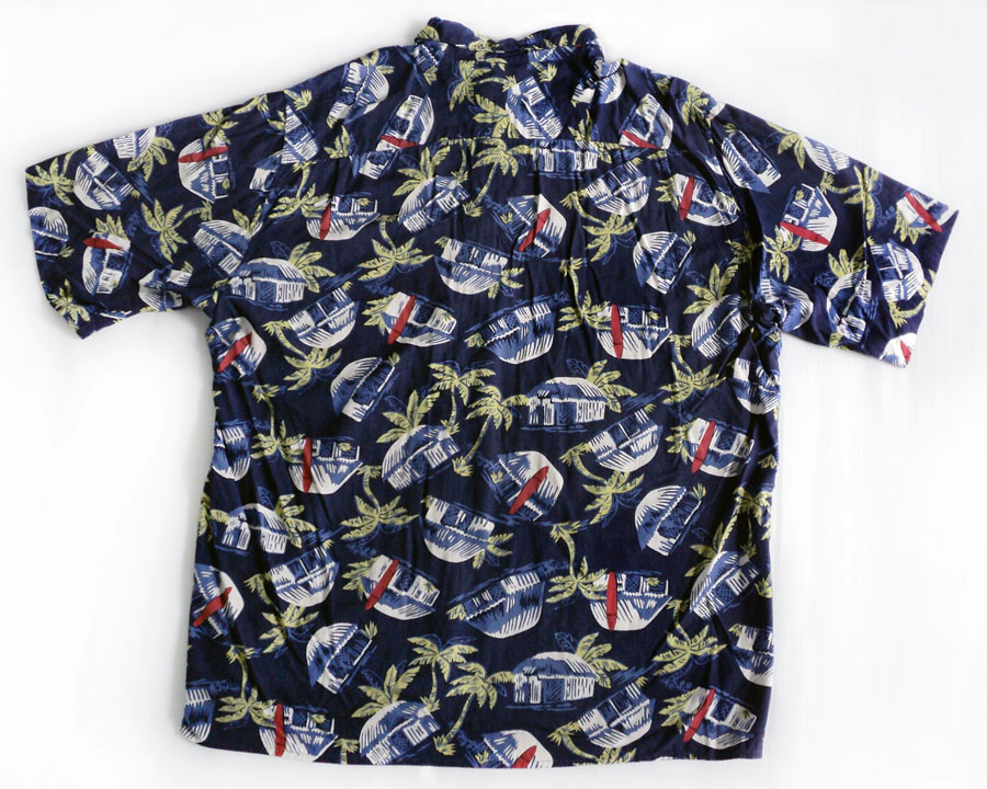 เสื้อฮาวาย reyn spooner ลาย กระท่อม ต้นมะพร้าว