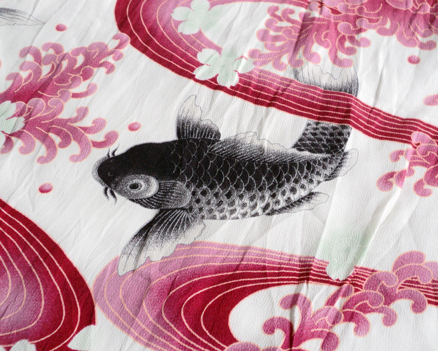 เสื้อฮาวายลายญี่ปุ่น ใหม่พร้อมป้ายแท็ก Oniwa soto ลาย ปลาคาร์พในคลื่นน้ำ