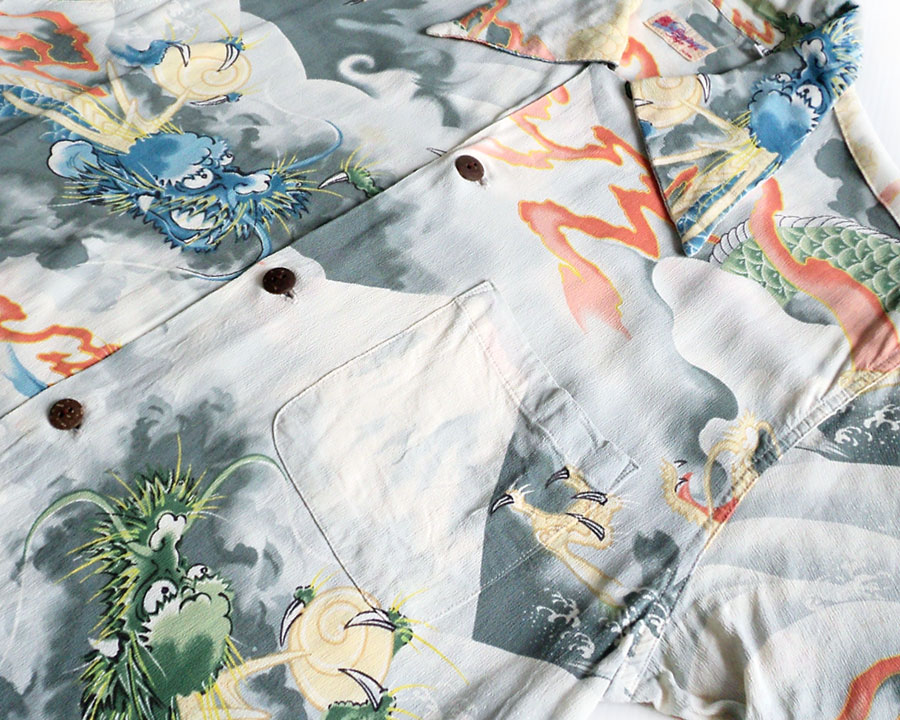 เสื้อฮาวายลายญี่ปุ่น Sun Surf - THREE DRAGON