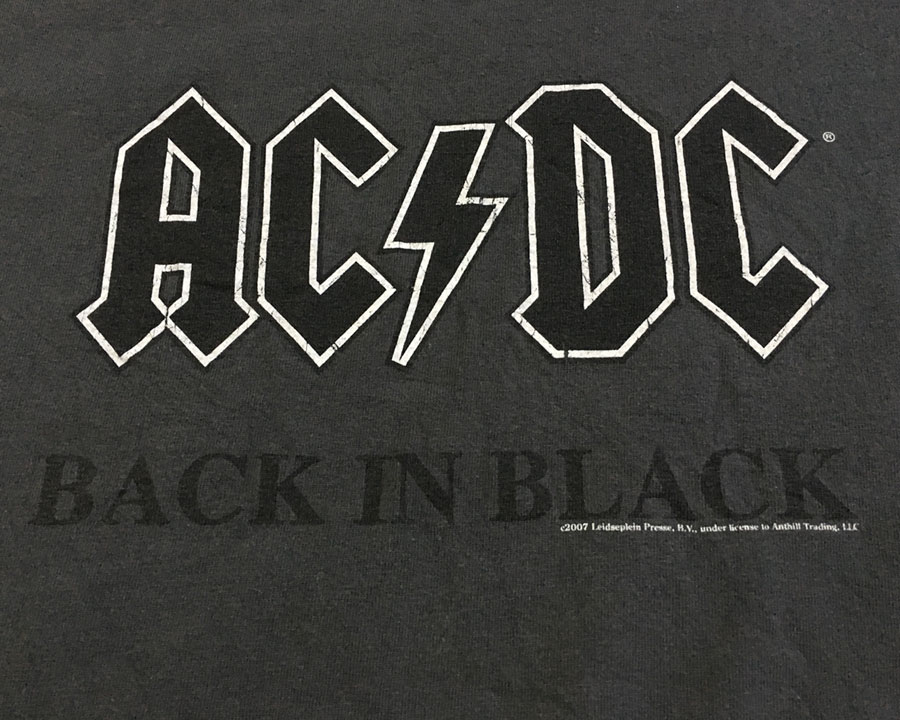 เสื้อยืด ลาย AC/DC (ปี 2007) สีเทา