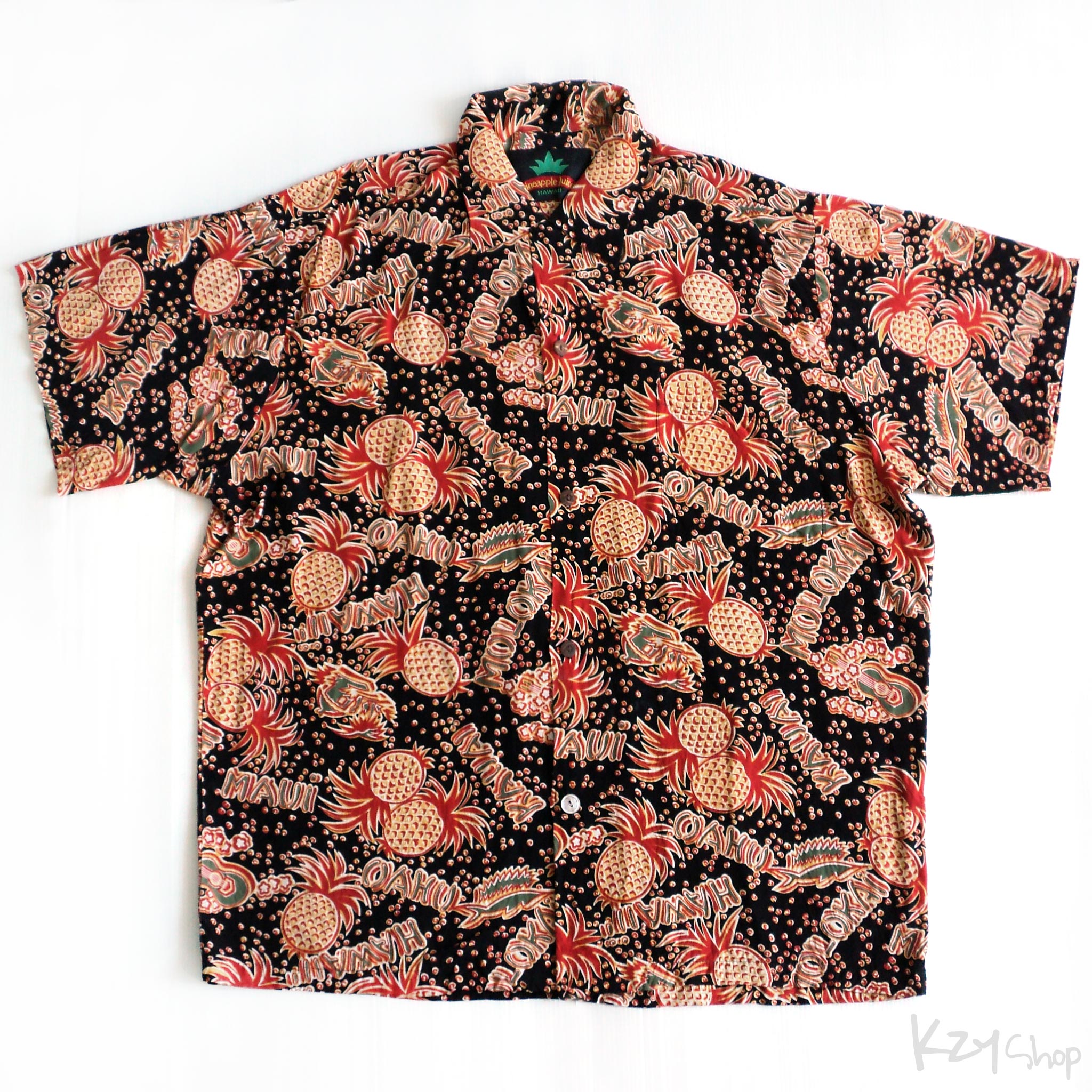 เสื้อฮาวาย Pineapple Juice ลาย สับปะรด