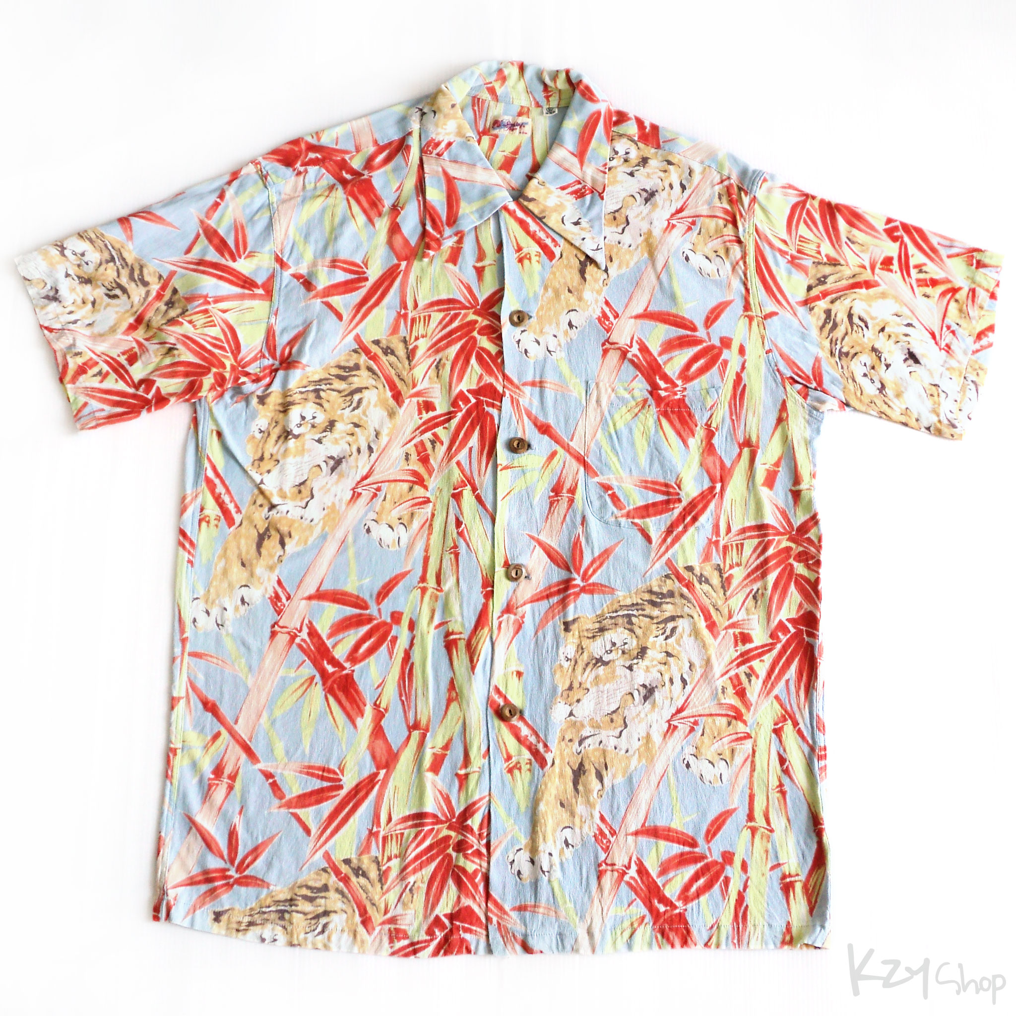 เสื้อฮาวายลายญี่ปุ่น Sun Surf - BAMBOO TIGER