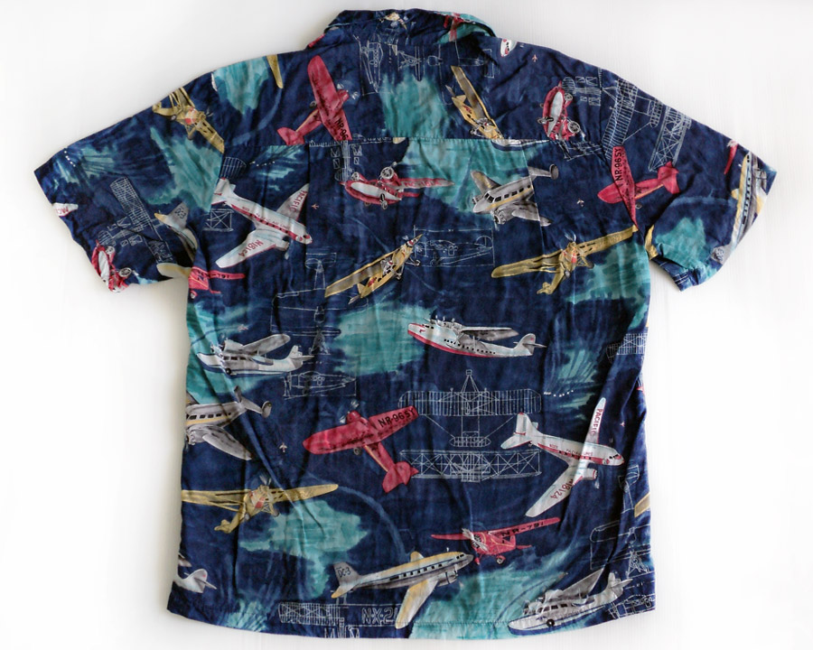 เสื้อฮาวาย PARADISE FOUND ลาย เครื่องบิน