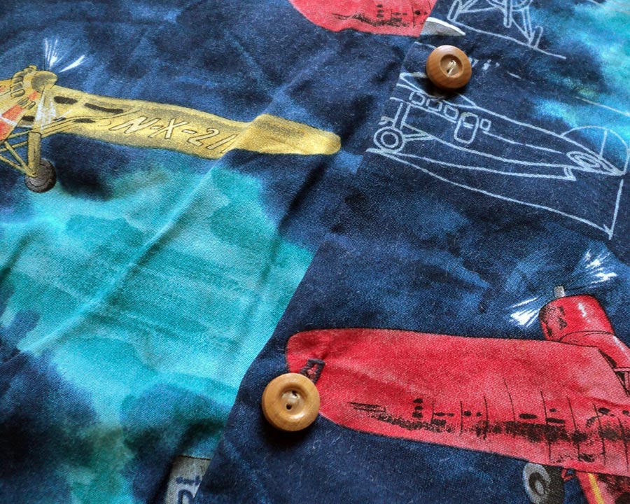 เสื้อฮาวาย PARADISE FOUND ลาย เครื่องบิน