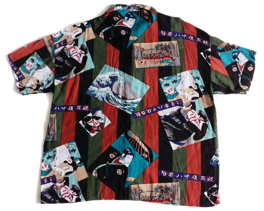 เสื้อฮาวายลายญี่ปุ่น JAPAN FANHOUSE ลาย คาบูกิ (Kabuki)