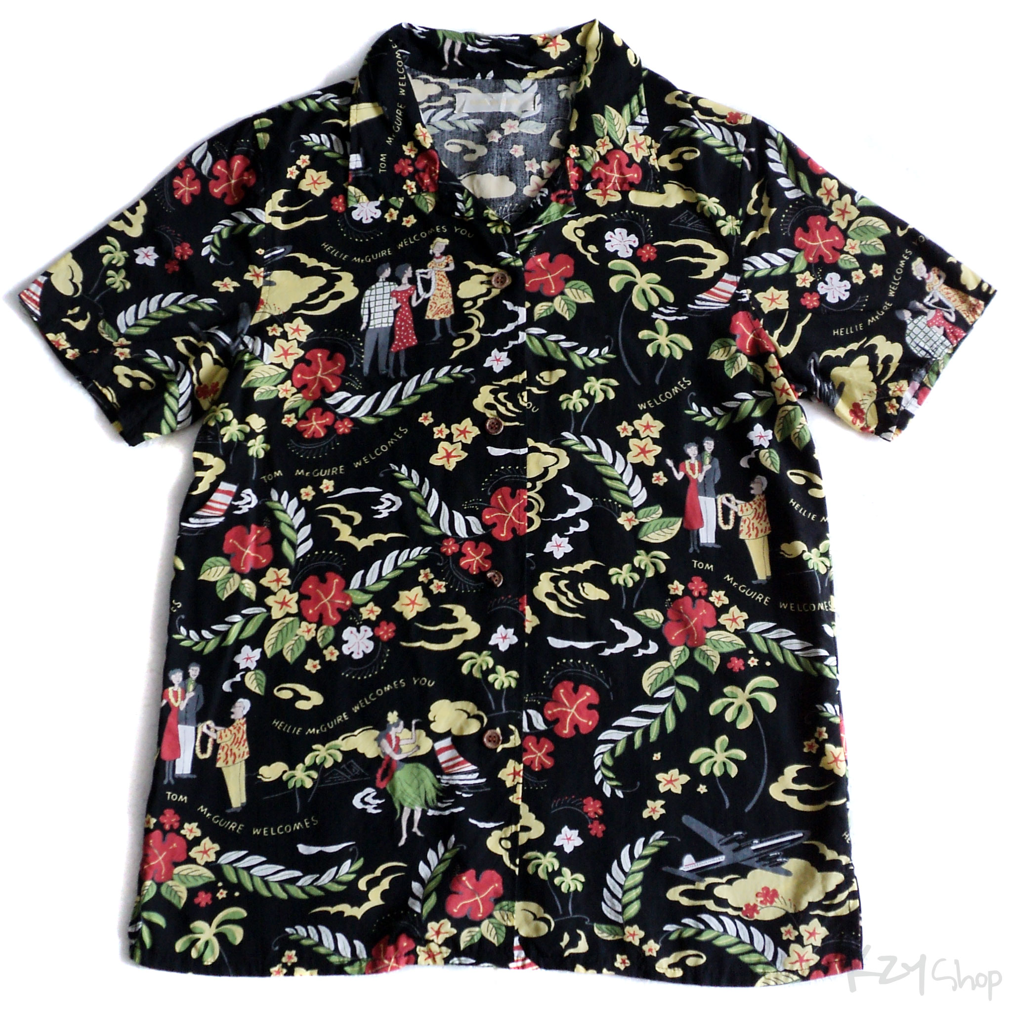 เสื้อฮาวาย OLIVE des OLIVE ลาย Mr.GUIRE WELCOMES