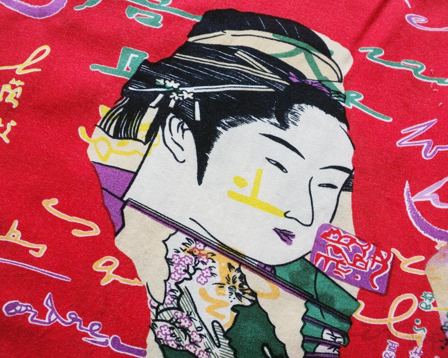 เสื้อฮาวายลายญี่ปุ่น ลาย เกอิชา