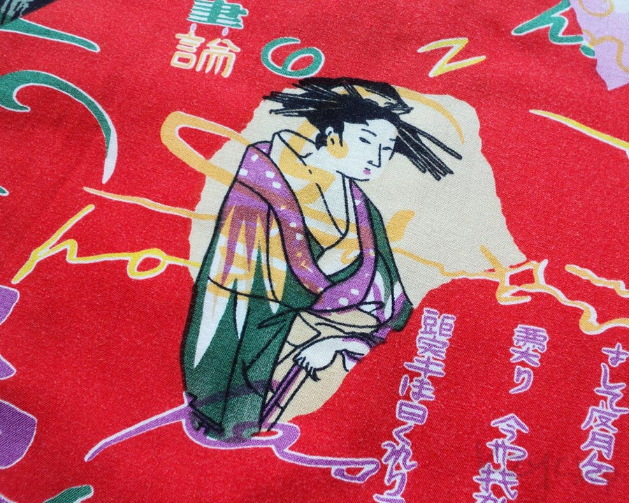 เสื้อฮาวายลายญี่ปุ่น ลาย เกอิชา