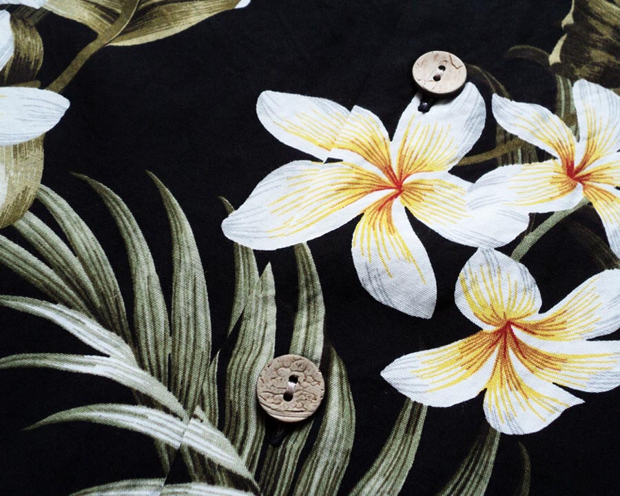 เสื้อฮาวาย Kaluluwa ลาย ดอกไม้ ใบไม้