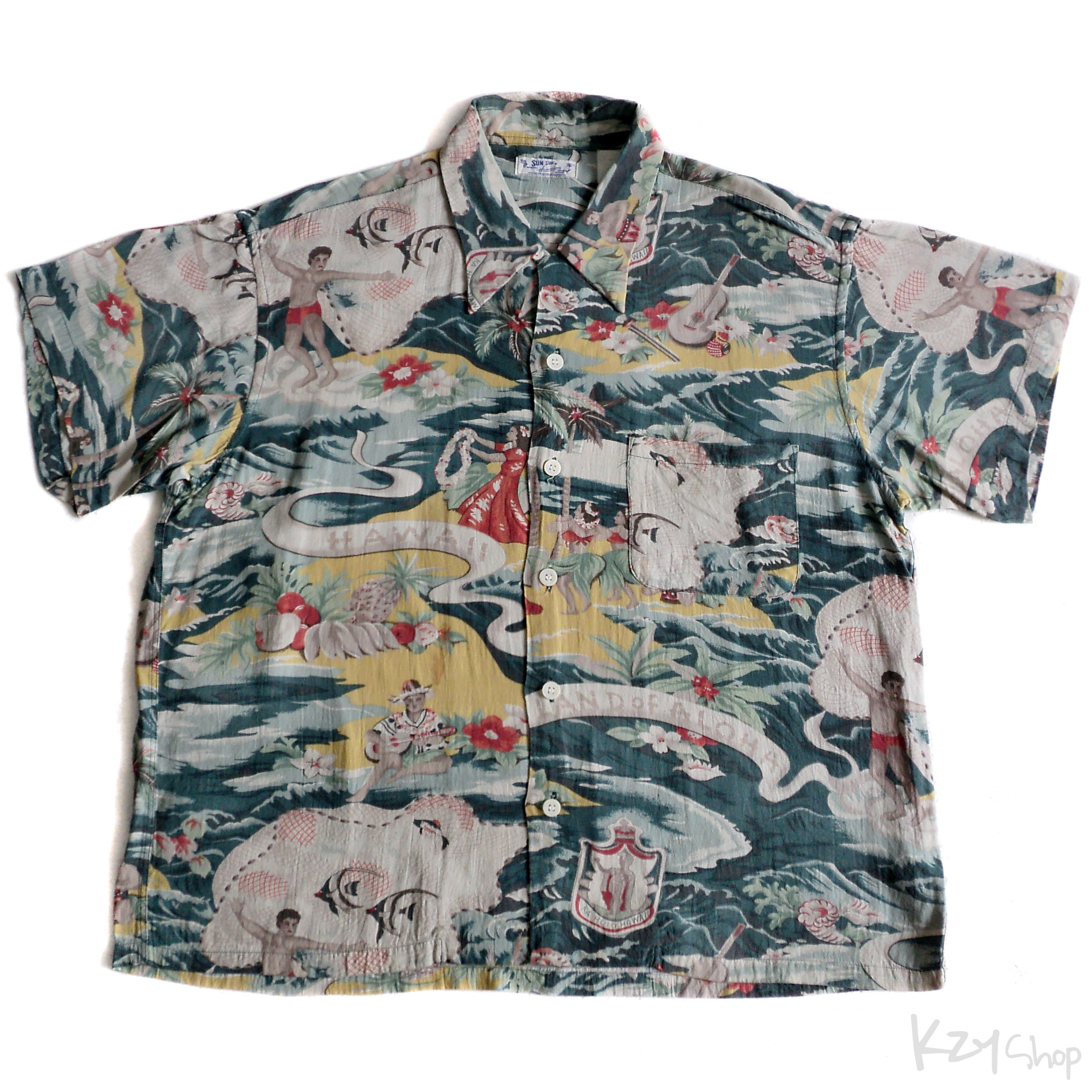 เสื้อฮาวาย SUN SURF - LAND OF ALOHA